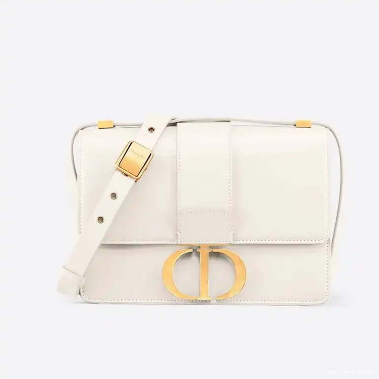 Box 30 White Dior Calfskin Montaigne Bag 0628 Luxury